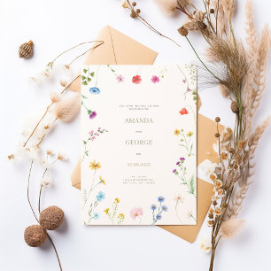 Delicate Floral Wedding Invitation