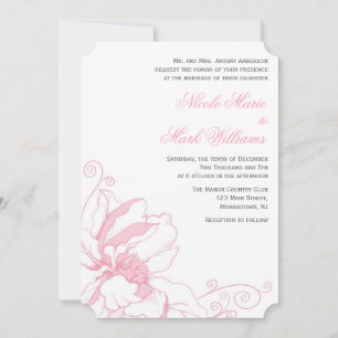 Delicate Floral Wedding Invitations