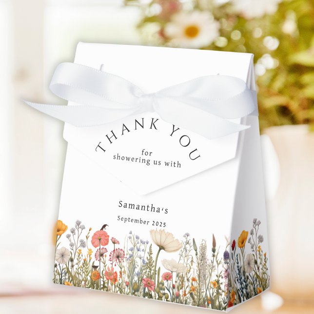 Delicate Floral White Baby Shower Thank You Favour Box (Creator Uploaded)