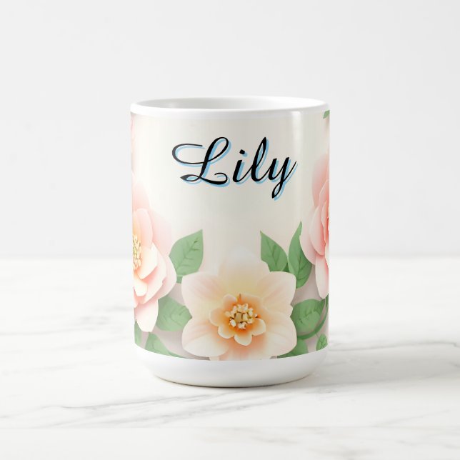 Delicate Floral Wreath Coffee Mug (Center)