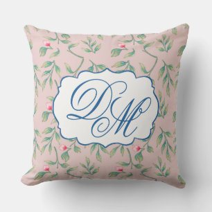 Delicate Florals Mauve Chalk Cushion