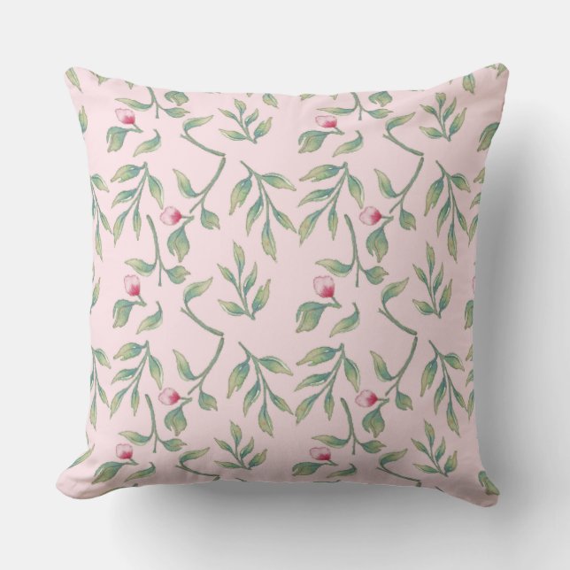 Delicate Florals Nosegay Pink  Cushion (Front)