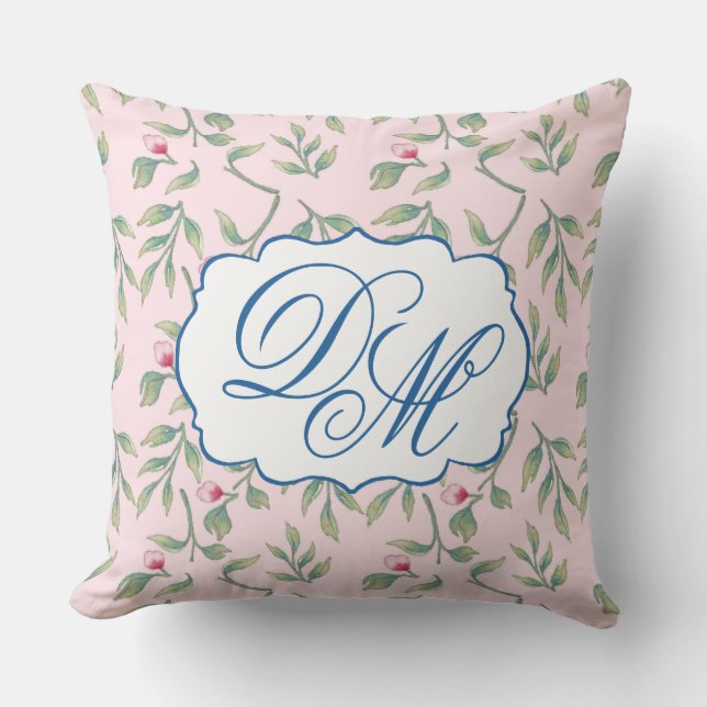 Delicate Florals Nosegay Pink  Cushion (Front)