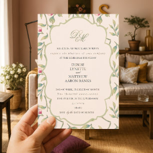 Delicate Florals Rehearsal Dinner Invitation