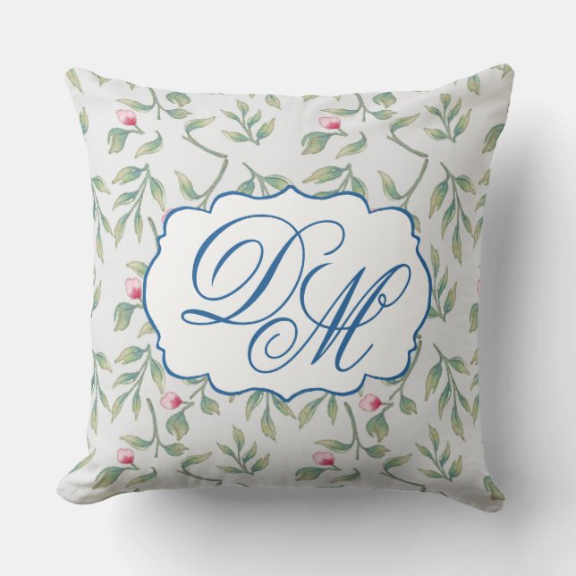 Delicate Florals Tropical Breeze Floral Cushion (Front)