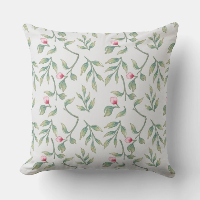 Delicate Florals Tropical Breeze Floral Cushion (Front)