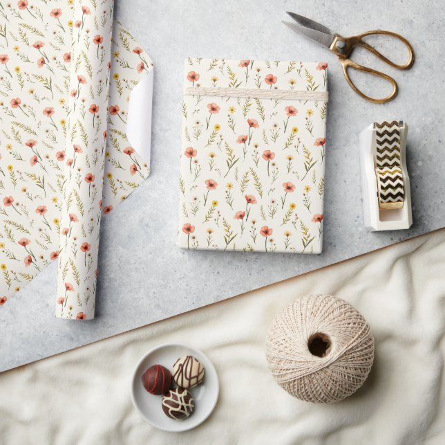 Delicate Florals Wrapping Paper (Crafts)
