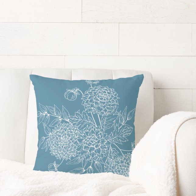 Delicate Flower Illustration Cushion (Creator Uploaded)