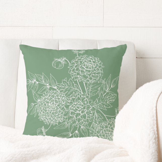 Delicate Flower Illustration Cushion (Creator Uploaded)