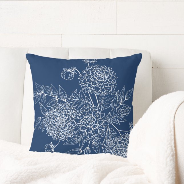 Delicate Flower Illustration Cushion (Creator Uploaded)