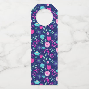 Delicate Flowers and Botanical Details Bottle Tag