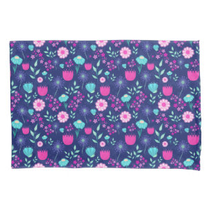 Delicate Flowers and Botanical Details Pillowcase
