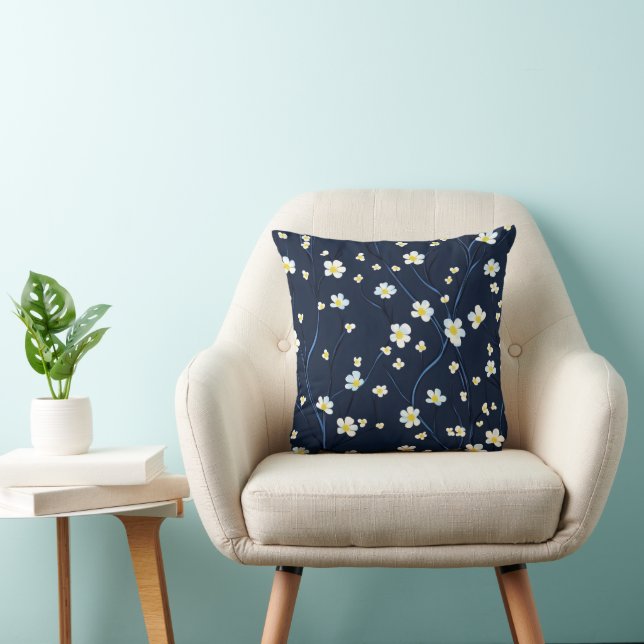 Delicate Flowers Pattern Cushion (Chair)