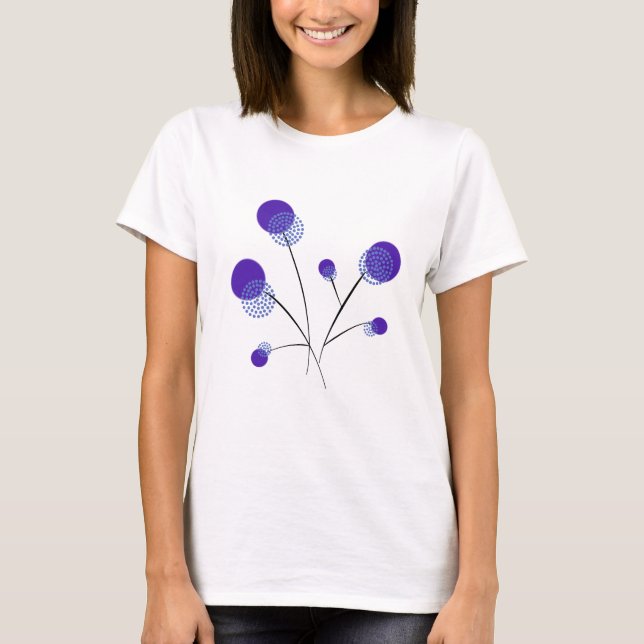 delicate flowers purple T-Shirt (Front)