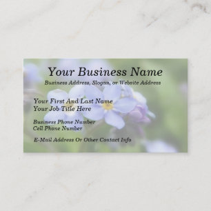 Delicate Forget Me Not Flowers Business Card