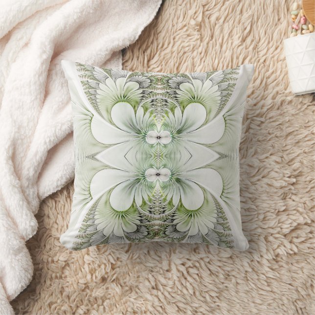 Delicate Fractal Pattern Cushion (Blanket)