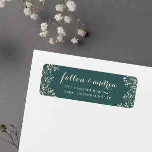Delicate Frame Return Address Label