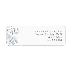 Delicate French Blue Regency Return Address Label