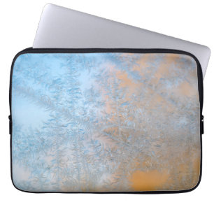 Delicate frost pattern, Wisconsin Laptop Sleeve