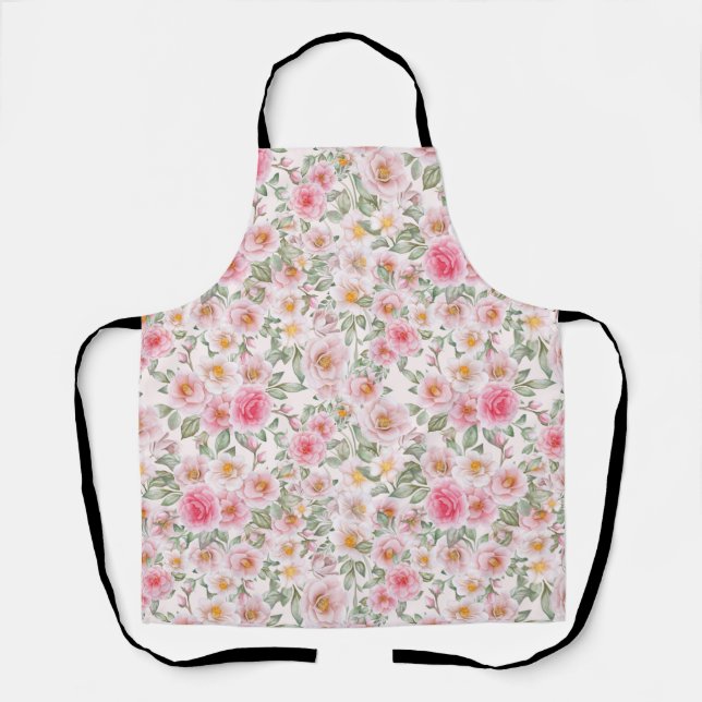 Delicate garden roses apron (Front)