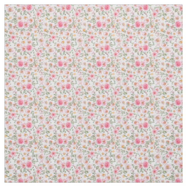 Delicate garden roses fabric (Swatch)