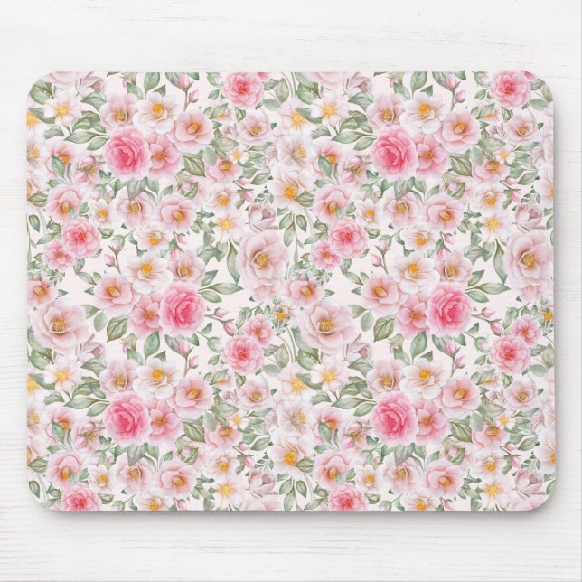 Delicate garden roses mouse pad (Front)