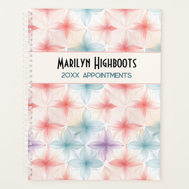 Delicate Geometric Flower  Planner (Front)
