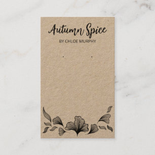 Delicate Ginko Leaf Earring Display Cards