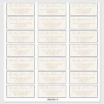 Delicate Gold and Cream Guest Address Labels<br><div class="desc">These delicate gold and cream wedding guest address labels are perfect for a modern wedding. The romantic minimalist design features lovely and elegant champagne golden yellow typography on an ivory cream background with a clean and simple look. Customise each label with the name and address of your guests. 21 labels...</div>