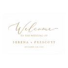 Delicate Gold Calligraphy Wedding Welcome