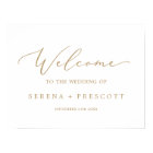 Delicate Gold Calligraphy Wedding Welcome