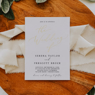 Delicate Gold Foil and Black The Wedding Of