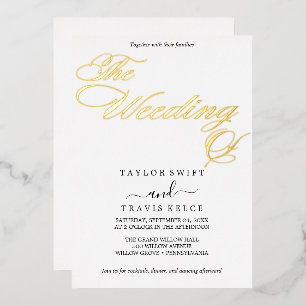 Delicate Gold Foil Black Wedding