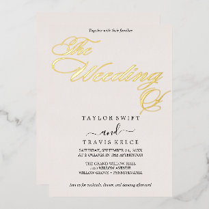 Delicate Gold Foil Black Wedding
