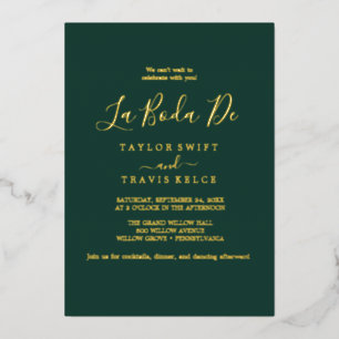 Delicate Gold Foil   Emerald La Boda De Wedding