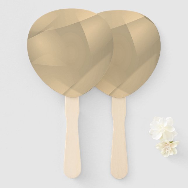 Delicate Gold Folds  Hand Fan (Front and Back)