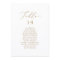 Delicate Gold Table Number Seating Chart Cards