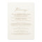 Delicate Gold Wedding Welcome Letter & Itinerary