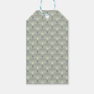 Delicate green and grey, art deco. gift tags
