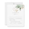 Delicate Greenery and Gold Leaves Wedding RSVP