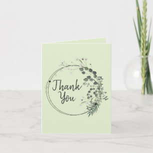 Delicate Greenery White Floral Ring Personalised Card
