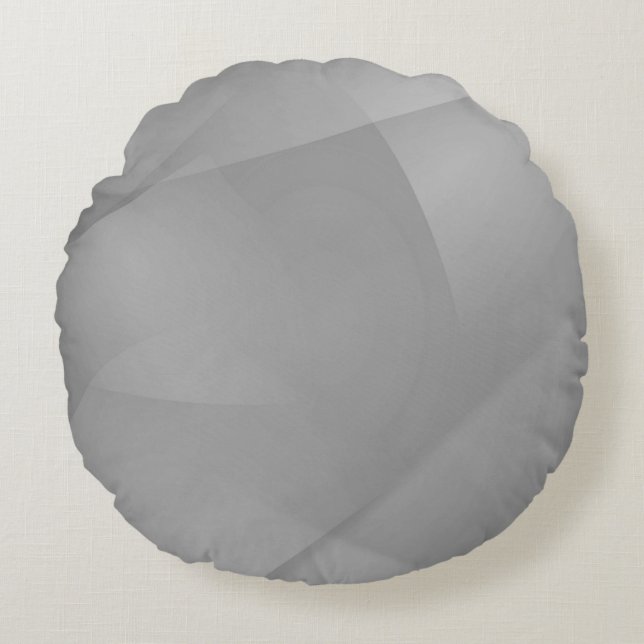 Delicate Grey Folds Round Cushion (Front)