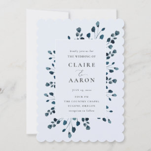 Delicate hand-painted watercolor floral spray invitation