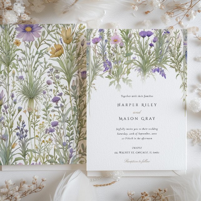 Delicate Herbal Garden Wedding Invitation (Creator Uploaded)
