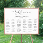 Delicate Horizontal Alphabetical Seating Chart<br><div class="desc">This delicate horizontal alphabetical seating chart is perfect for a modern wedding. This horizontal sign can be used to organize your guests alphabetically or by table number by changing the headings. The romantic minimalist design features lovely and elegant black typography on a white background with a clean and simple look....</div>