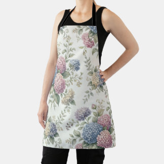 Delicate Hydrangea Flowers  Apron