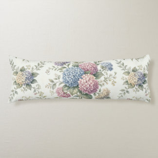 Delicate Hydrangea Flowers Body Cushion