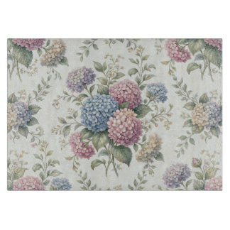 Delicate Hydrangea Flowers  Cutting Board