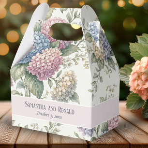 Delicate Hydrangea Flowers Wedding Favour Box