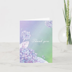 Delicate Hydrangea Wedding Thank You Card